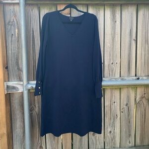 Talbots navy blue dress